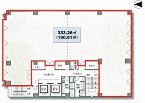 西本町中央ビル基準階間取り図