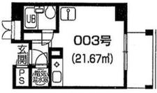 心斎橋ロンコート３号室間取り図