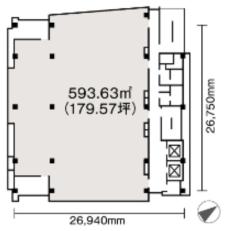銀座並木通りビル基準階図面