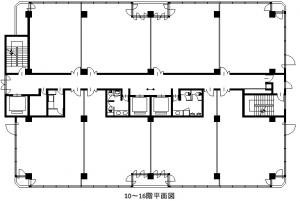 新大阪第２７松屋ビル１０～１６階間取り図