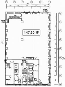 御堂筋ジュンアシダビル基準階間取り図