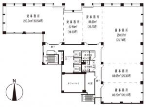 京都御池第一生命ビルディング基準階間取り図