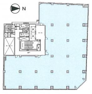 西天満パークビル３号館基準階間取り図