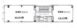 心斎橋鉄田ビル基準階間取り図