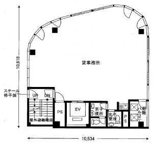 日宝北浜アークビル基準階間取り図