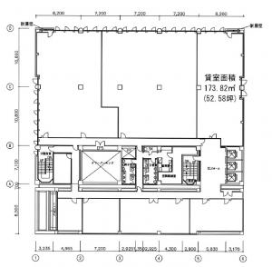 明治安田生命備後町ビル基準階間取り図