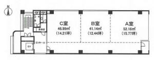 三相ビル基準階間取り図