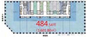 淀屋橋駅東プロジェクト基準階図面