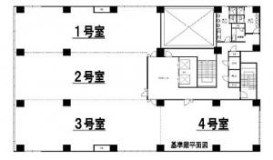 ピカソ堺筋本町ビル基準階間取り図