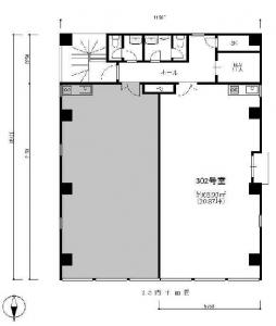 総合西天満ビル基準階間取り図