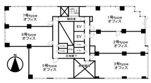 マッセ梅田ビル２号館基準階図面