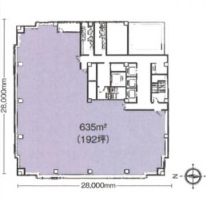 北浜ＴＮＫビル基準階間取り図