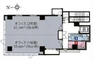 クレアシオン新大阪ビル基準階図面