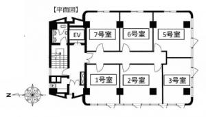 アールビル天神西基準階間取り図
