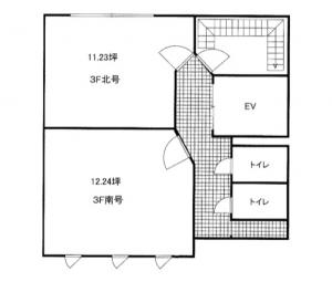 さくら南扇町オーパスビル基準階間取り図