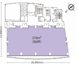 ニッセイ堺東ビル基準階間取り図
