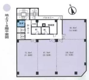 九条ビル基準階図面