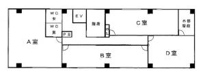 新大阪中里ビル基準階間取り図