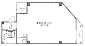 第５伊東ビル南扇町基準階間取り図