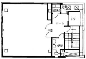 ケイエスビー新町ビル基準階図面