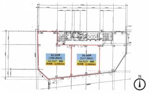 靱イーストビル基準階間取り図