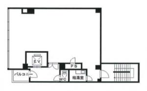 ＡＸＩＳ本町ビル別館基準階間取り図