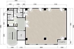 本町橋ビル基準階間取り図