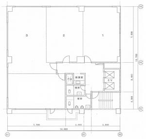 新大阪ＳＯＮＥビル基準階間取り図