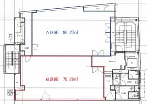 河原町三条ビル基準階間取り図（分割案）