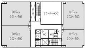 アドバンス江坂ビル基準階図面