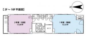 エーペック西長堀ビル基準階図面