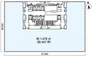 大阪富国生命ビル基準階図面