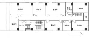 丸忠第２ビル基準階間取り図