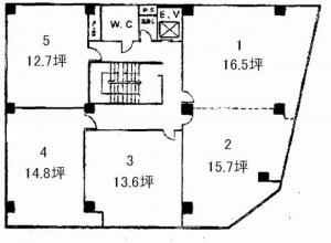 サイトウビル基準階間取り図