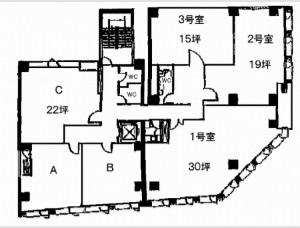 第３ユヤマビル基準階間取り図