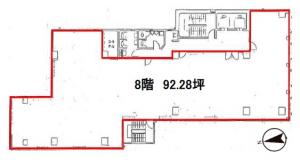 セントピア御堂筋本町ビル８階間取り図