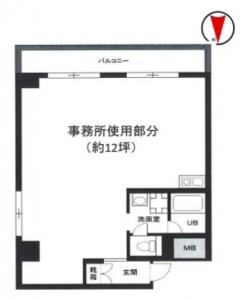 クレピス２１ビル１１号室間取り図