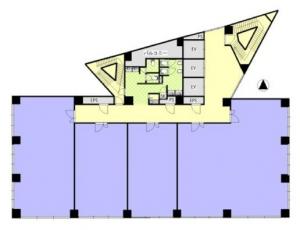 淀川５番館ビル基準階間取り図