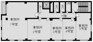 弥生新大阪第１ビル基準階間取り図