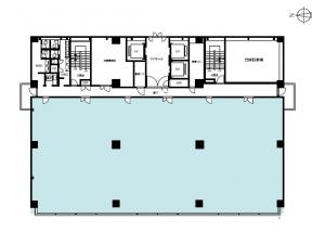 オーク江坂ビル基準階間取り図
