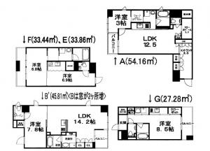 エスティメゾン瓦町ビル間取り図
