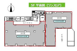 京富ビル５階間取り図