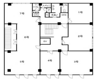 第２新興ビル４～７階平面図