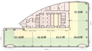 パークスタワー基準階間取り図