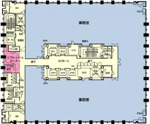 神戸関電ビル基準階間取り図