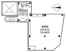 いちご神田小川町ビル基準階間取り図