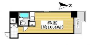 サンハイム心斎橋３階間取り図