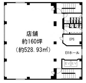 西浦江坂ビル（グウ江坂）基準階間取り図