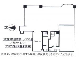 プラザ梅新ビル４階間取り図