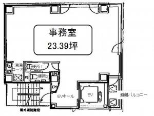 本町ＴＤビル基準階間取り図